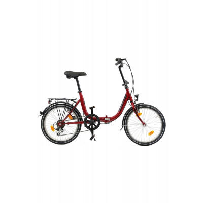 Retro skladací bicykel Lavida 24'' Husar 6 prevodový 15,5" červená